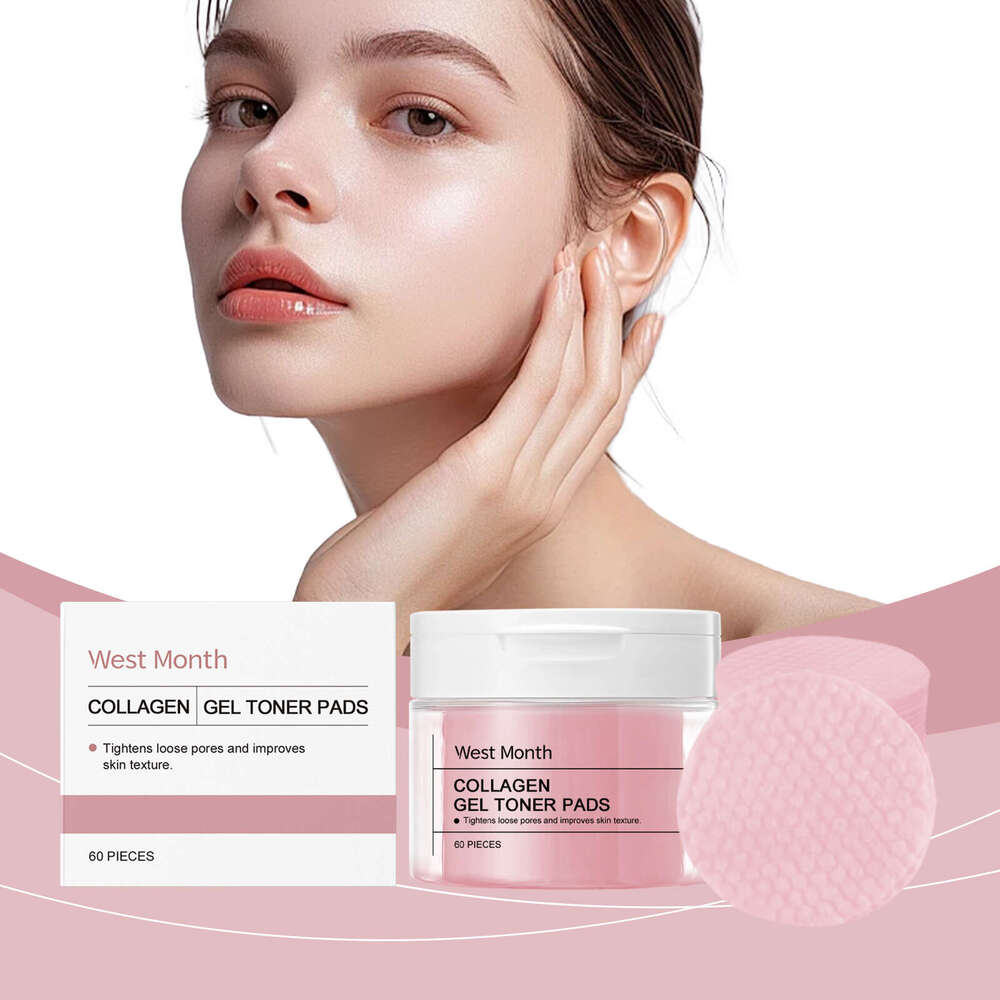 West Month Collagen Cotton Sheet Facial Brightening Moisturizing Gentle Skin Care Enhancing Elasticity Nourishing Pads