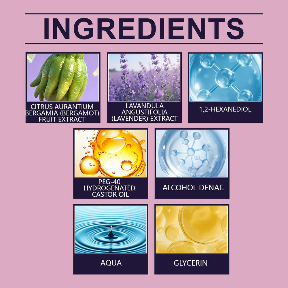 Roxelis Charming Lavender Perfume Gentle Natural Fresh Long-lasting Portable Elegant Temperament Daily Fragrance