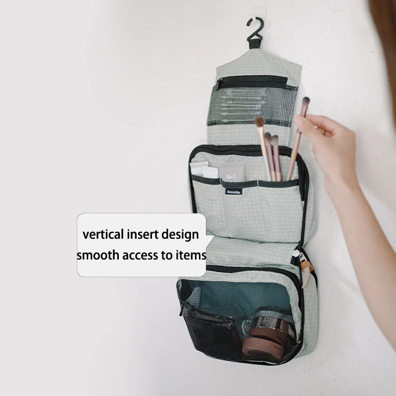 SN03 Travel Hanging Toiletry Bag Water-proof Cosmetic Storage Bag PVC Wet Dry Separated Bag Camping Hiking Wash Bag251222