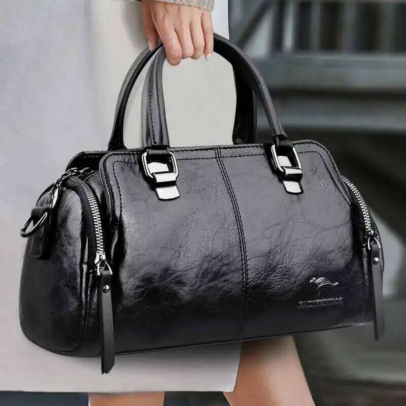 Designer Brand Shoulder Large Capacity Casual Tote Bag High Quality Soft Leather Top-Handle Bags Female Handbag