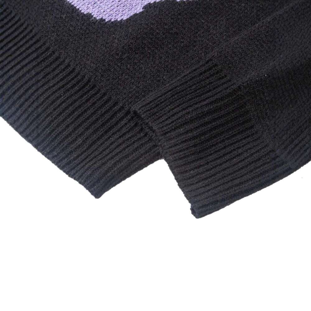 European and American Autumn Winter Heavyweight Design Sense Ins Chest Bone Personalized Jacquard Pattern Unisex Knitted Sweater