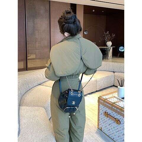 2025 Winter Ski For Women New Thickened Warm Short Cotton Jacket High Waist Slimming Pants Two-Piece Set WKERSIY