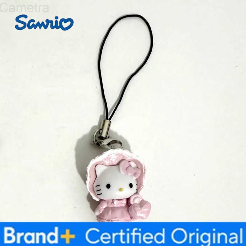 Sanrio Japanese Kawaii Motorcycle Cat Phone Pendant Pink Shell Cartoon Doll Keychain Hanging Decoration Groom Angel Cat Pendant Gift H251229