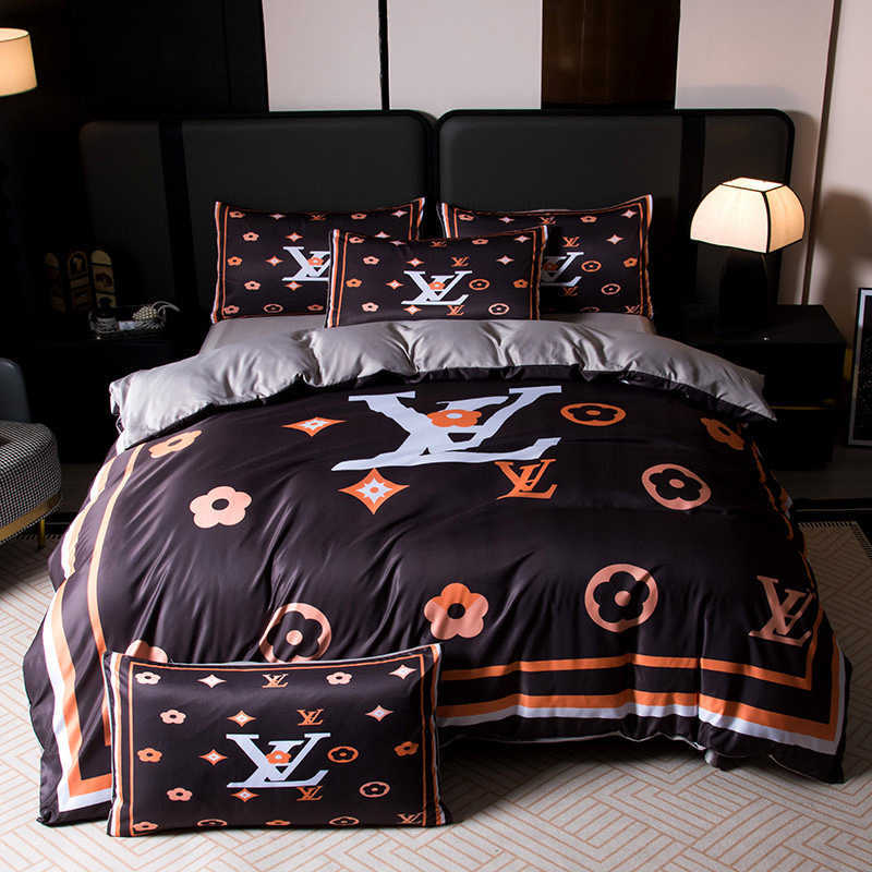 Washed Silk Digital Four-Piece Set Live Large Edition Tencel Printed Four-Piece Set Bed Sheet Bed Cover T251229