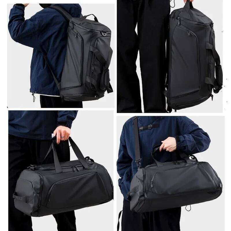 Men Gym Large Capacity Workout Training With Shoes Pouch Sports Backpack Dry Wet Separation Business Travel Bag