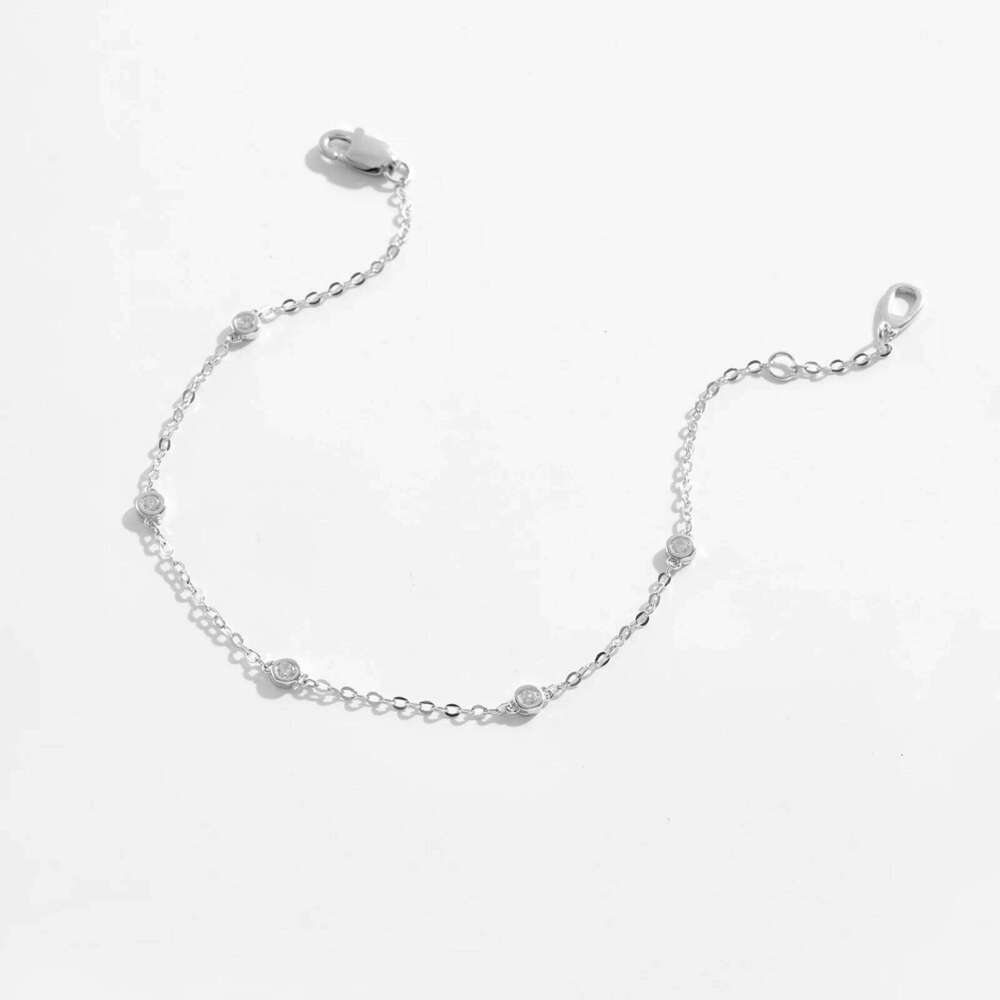 ANDYWEN New 925 Sterling Silver Gold Zircon CZ Round Charm Beads Bracelet Women Jewelry 2022 Wedding Party Chain Luxury 25H1229