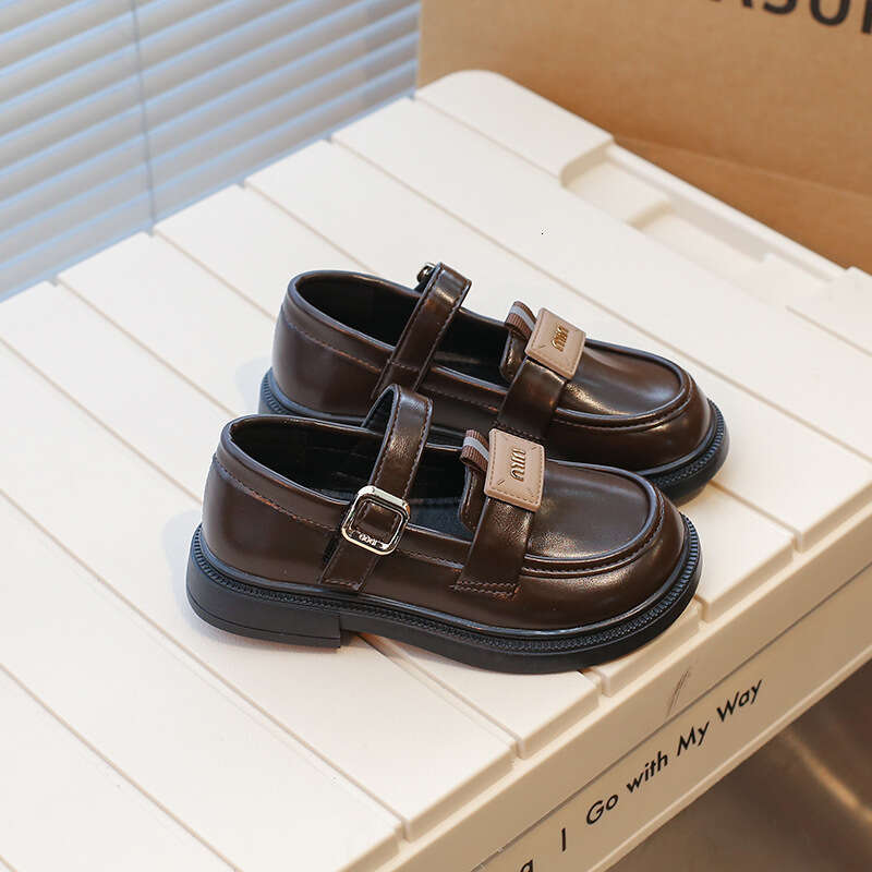 Girls' British Style Little Leather 2025 Spring and Autumn New Soft Mary Jane Princess Children's Casual Thick Sole Single Shoes