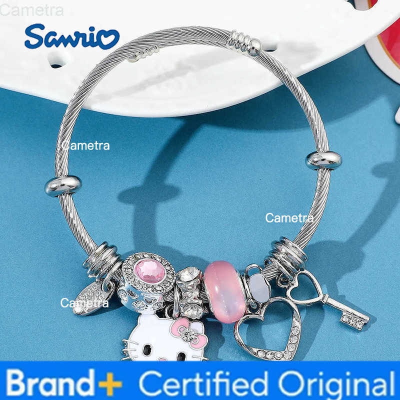 Sanrio Charms Bracelet Luxury Hello Kitty Beads Bangle for Women DIY Bracelet for Girl Fashion Accessories Girlfriend Gifts H251229