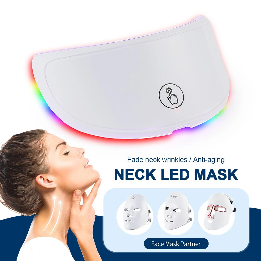 Wireless 7 Colors LED Face Beauty Machine Pon Facial Neck Skin Tighten Rejuvenation Facial Neck Mask 251222