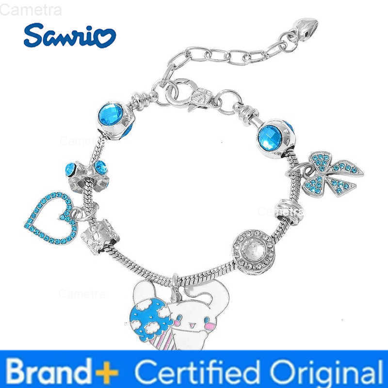 Sanrio Cinnamoroll Figure Inspire Bracelet Sweet Cartoon Rhinestone DIY Accessory for Girl Birthday Jewelry Gift H251229