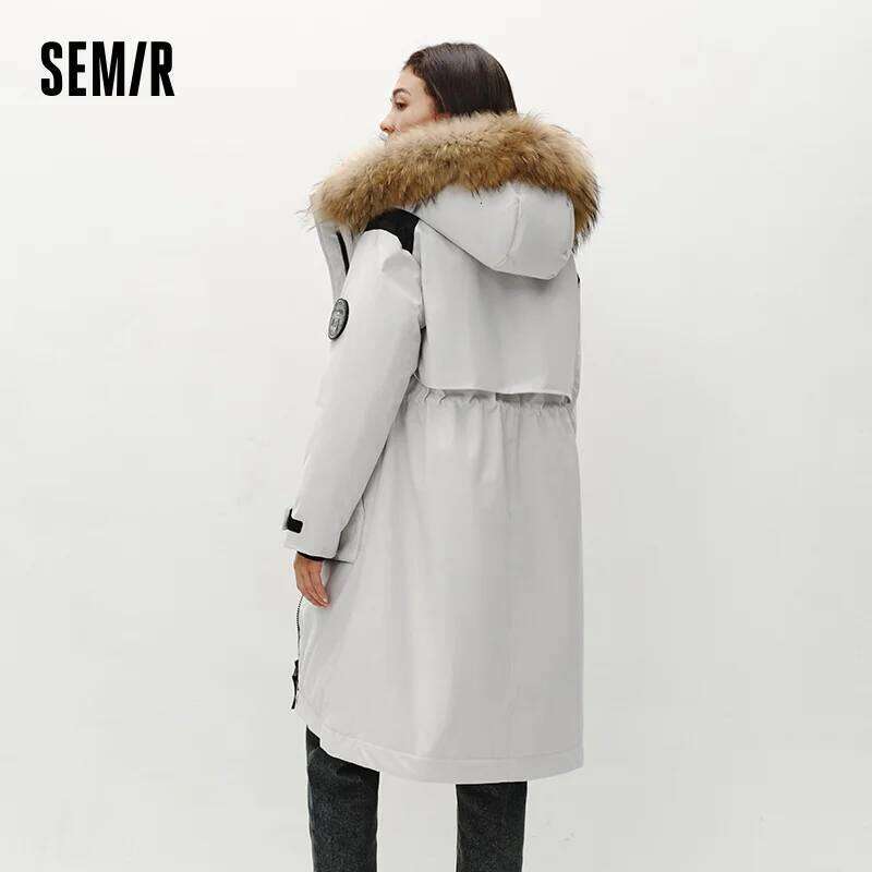 Semir Jacket Women Goose Down 2025 Winter New Waterproof Oil-Proof Stain-Proof Outerwear Warm Loose Daily Women's Clothing