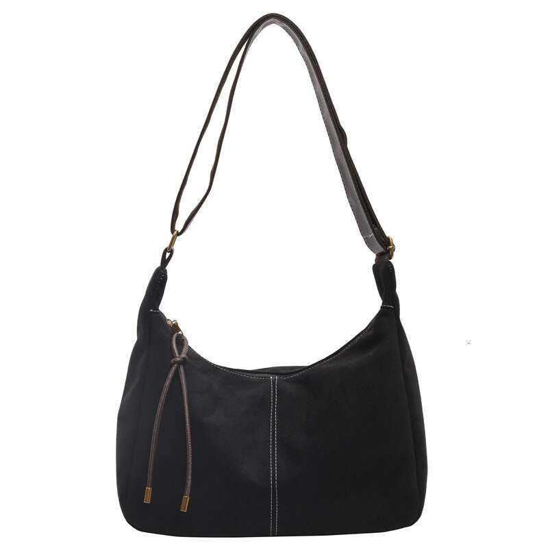 Dumpling Retro Fashion Suede Design Commuting Versatile Elegant Style Single Shoulder Crossbody Underarm Bag SHANGFANNI
