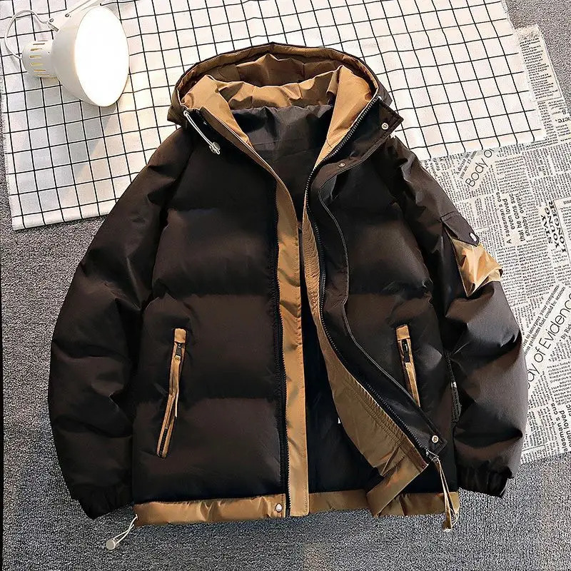 Korean Version Fashion Letter Patch Two Piece Cottonpadded Jacket Y2K Harajuku Vintage Thick Bread Loose Student Coats 251226