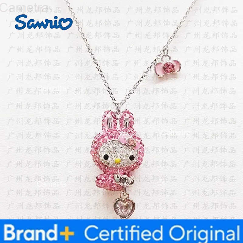Sanrio Hello Kitty cute and sweet pink my melody animation peripherals pendant necklace Christmas womens birthday gift kawaii H251229