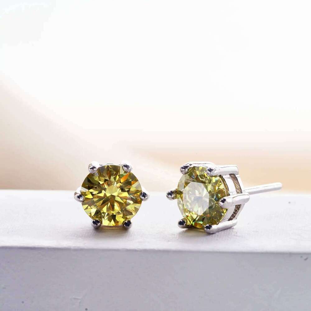 1-2 Carat D Color Moissanite Earrings For Women 925 Sterling Silver Ear Studs Sparkling Lab Diamond Wedding Fine Jewelry 6b2