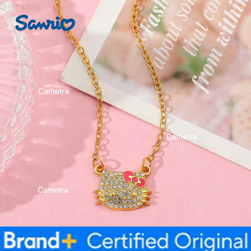 Sanrio HelloKitty Collection Sweet Cute Creative Enamel Pendant Necklace Fashion Charm Jewelry Girl Party Gift H251229