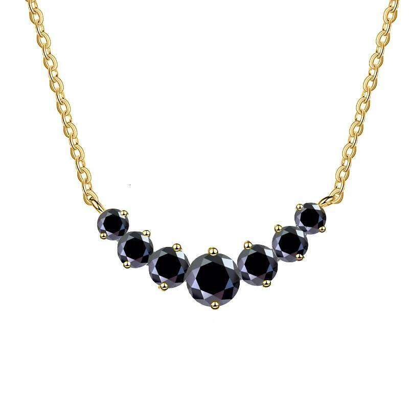 2.8 Ct VVS1 Moissanite Pendant Necklaces for Women Trendy Party Jewelry GRA Certified 925 Sliver Plated Yellow Gold Necklace 424