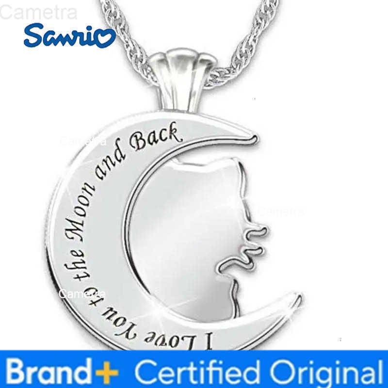 Sanrio New Hello Kitty Anime Alloy Cute Kawaii Creative Moon Style Kitten Necklace Cartoon Simple Children Pendant Holiday Gift H2512291