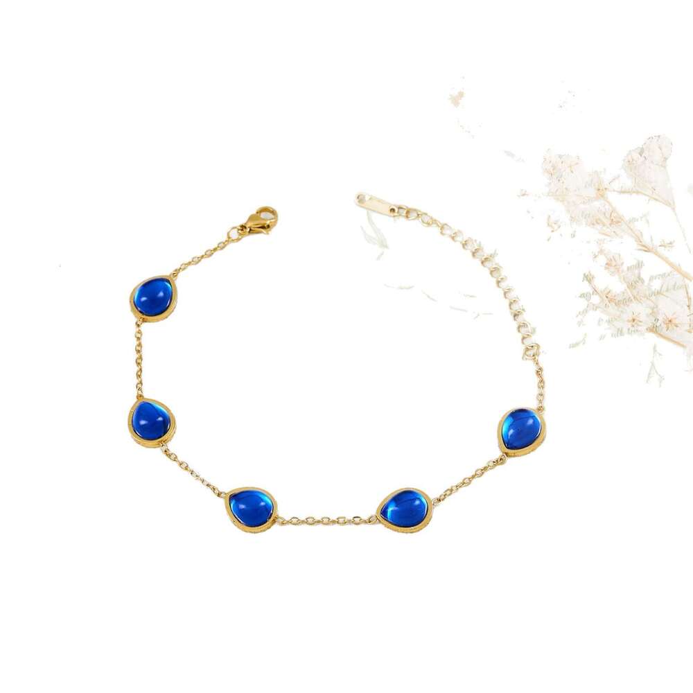 Bracelet For Women Fresh Literary Vintage Geometric Round Crystal Bracelet, European and American Hot-Selling Elegant Versatile Jewelry