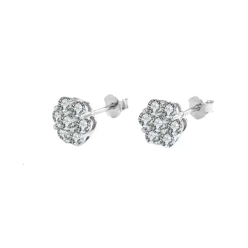 Snowflake-shaped stud earrings Diamond-studded stud earrings Designer earrings Fashion accessories