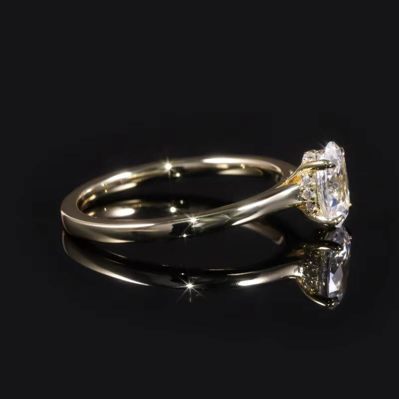 Fine Jewelry S925 Moissanite Eternity Band Ring Oval Cut Wholesale 14K 18K Gold Moissanite Ring