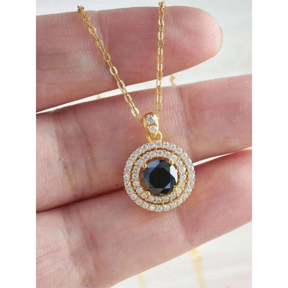 1.0 Ct Certified D Color Moissanite Pendants for Women Classic Wedding Necklace Original S925 Sterling Silver Jewelry GRA 0ed