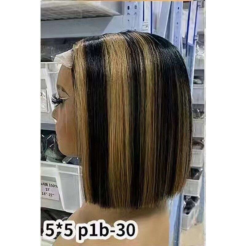 Bob Straight 2*6 5*5 Lace Wig 100% Human Hair Aimeier