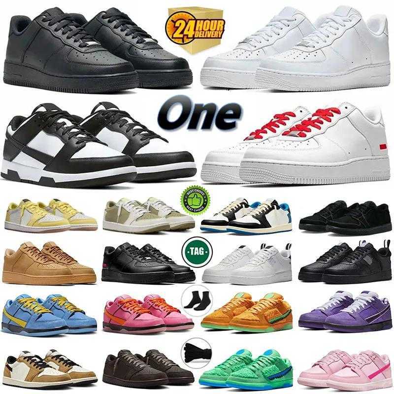 Retro Designer Men Women One Casual shoes 1 skate Low Sneakers Skeleton White Gum Mocha Grery University Blue Pink Prime Pine Green mens Trainers Outdoor Shoes