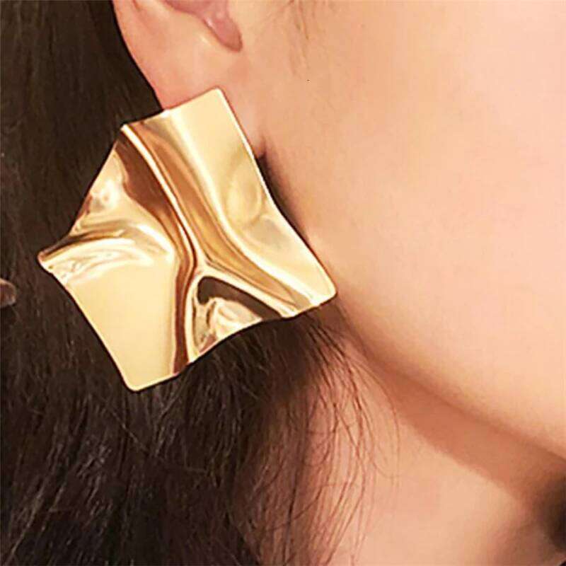 2023 Vintage Large for Women Statement Geometric Metal Pendant Earrings Trend Fashion Jewelry C251227