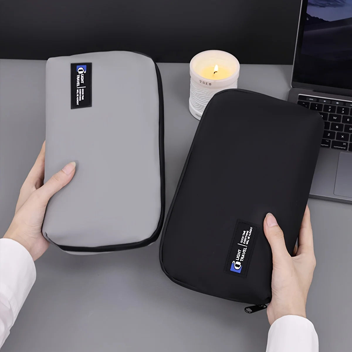 Portable Data Cable Storage Bag Mouse Headphones Power Bank Digital Accessories Organizer Bag Business Travel Makeup Bags 251224