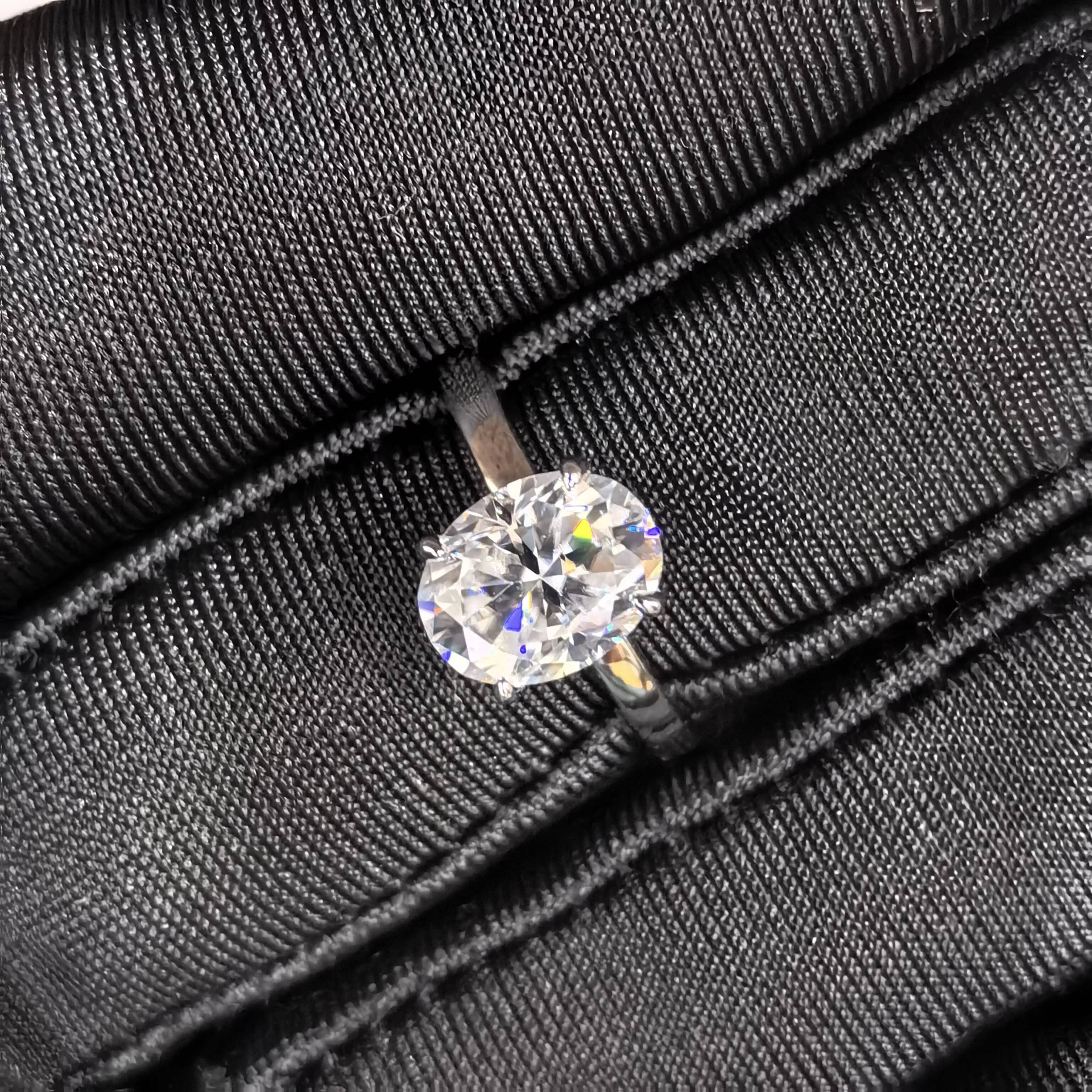 VVS Oval Cut Moissanite Diamond Engagement Ring S925 Sterling Silver GRA Certified Moissanite Rings