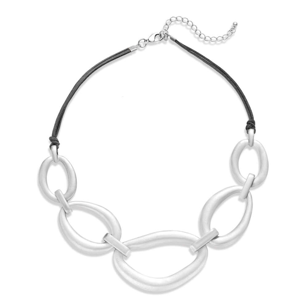 Cross-Border Exaggerated Cross Copper Metal Necklace Personality Fashion Versatile Elegant Jewelry Choker