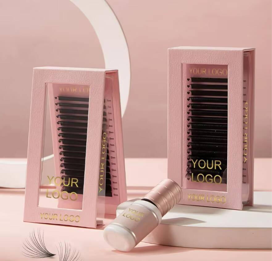 Wholesale Volume Velvet 005 Soft Silk Cashmere 5D Flower Eyelash Extensions Custom Lash Extension Trays