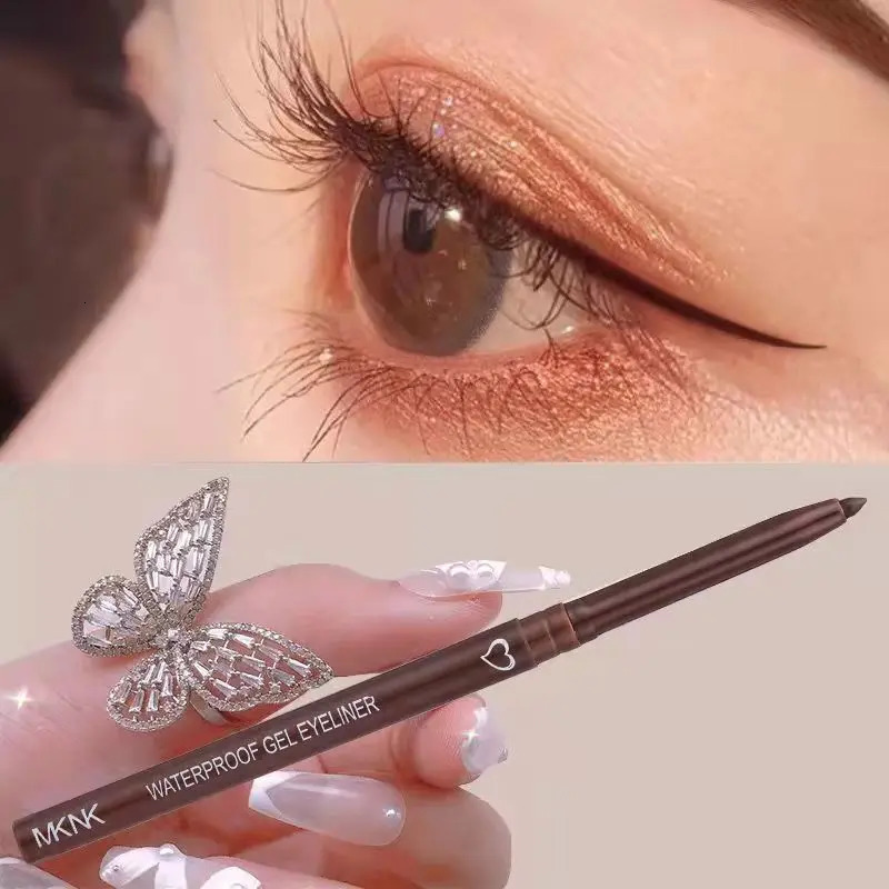 Waterproof Eyeliner Pen White Black Brown Long Lasting Quickdrying Pencil Not Blooming Liquid Gel Eyes Makeup Cosmetic 251213