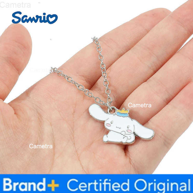 Sanrio Necklace Kawaii Cinnamoroll Anime Cartoon Necklace Cute BabyCinnamoroll Metal Enamel Pendant Neck Chain for Women Jewelry H251229