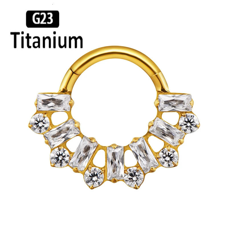 ASTM 36 Nose Rings Earrings Hinged Segment Clicker Ring Septum Hoop Nose Ear Nipple Rings Helix Piercing Body Jewelry 251224