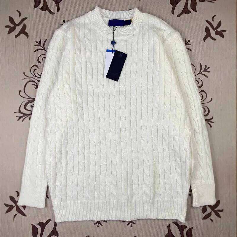 Winter Cozy Cable Sweater, Embroidered Round Neck Pullover, Unisex Warm Knit Top The Perfect Gift For Everyone