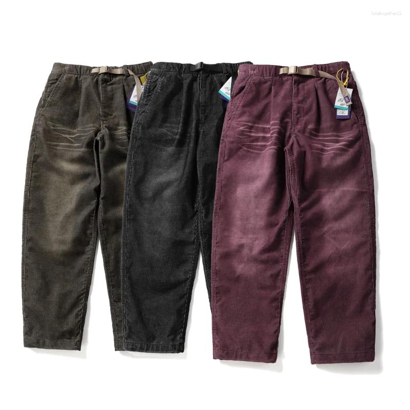 Men's Pants Men Japanese Korean Streetwear Fashion Vintage Loose Casual Wide Leg Washed Corduroy Cargo Cityboy Baggy Harem Trousers Z260315