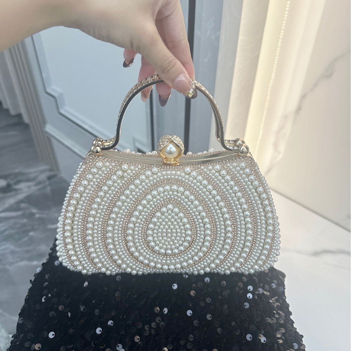 New European and American style women's evening dress bag, diamond decoration bag, crossbody bag, luxury handbag, shoulder bag