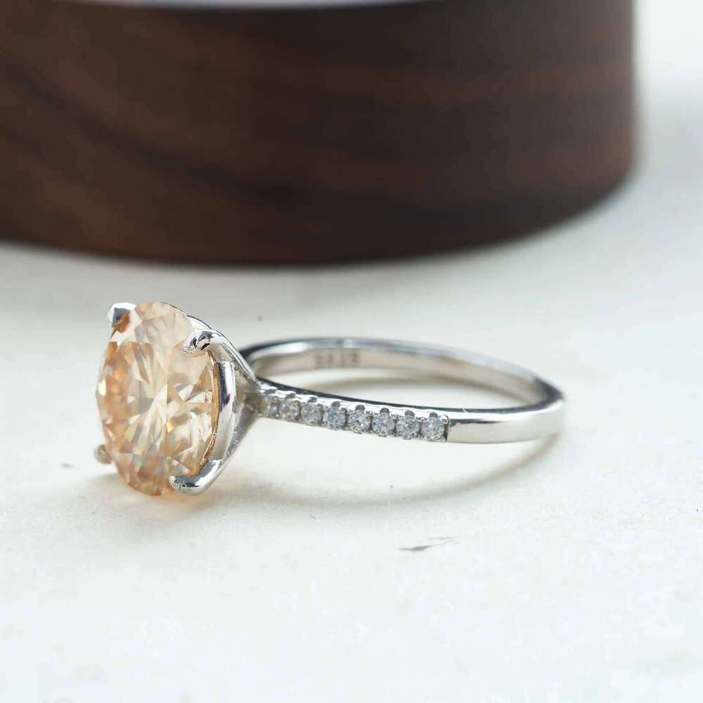 Sparking 5CT Moissanite Rings For Women Engagement Wedding Band 925 Sterling Silver Classic Romantic 4 Claws Ring Jewelry Gift 459
