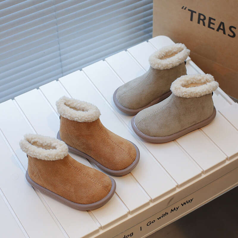 Children's Snow for Girls 2025 Winter New Korean Style Girls' Furry Cotton Shoes Short Boys' Baby Boots