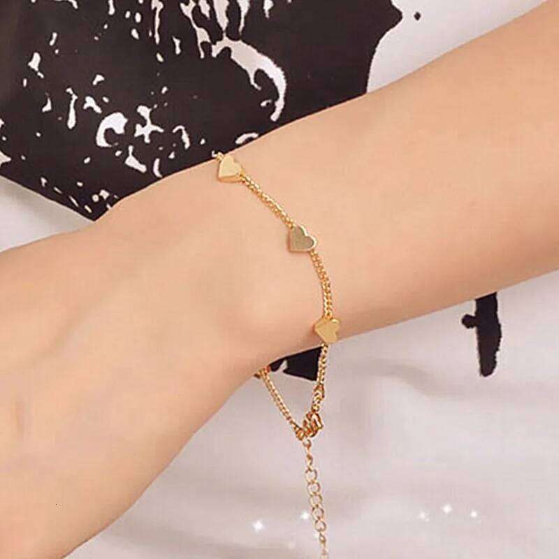 L151 HOT Sale Women LOVE Heart Star Bracelets Infinity Minimalist Jewelry Summer Beach Boho Dainty Pulseras Mujer 25H1229