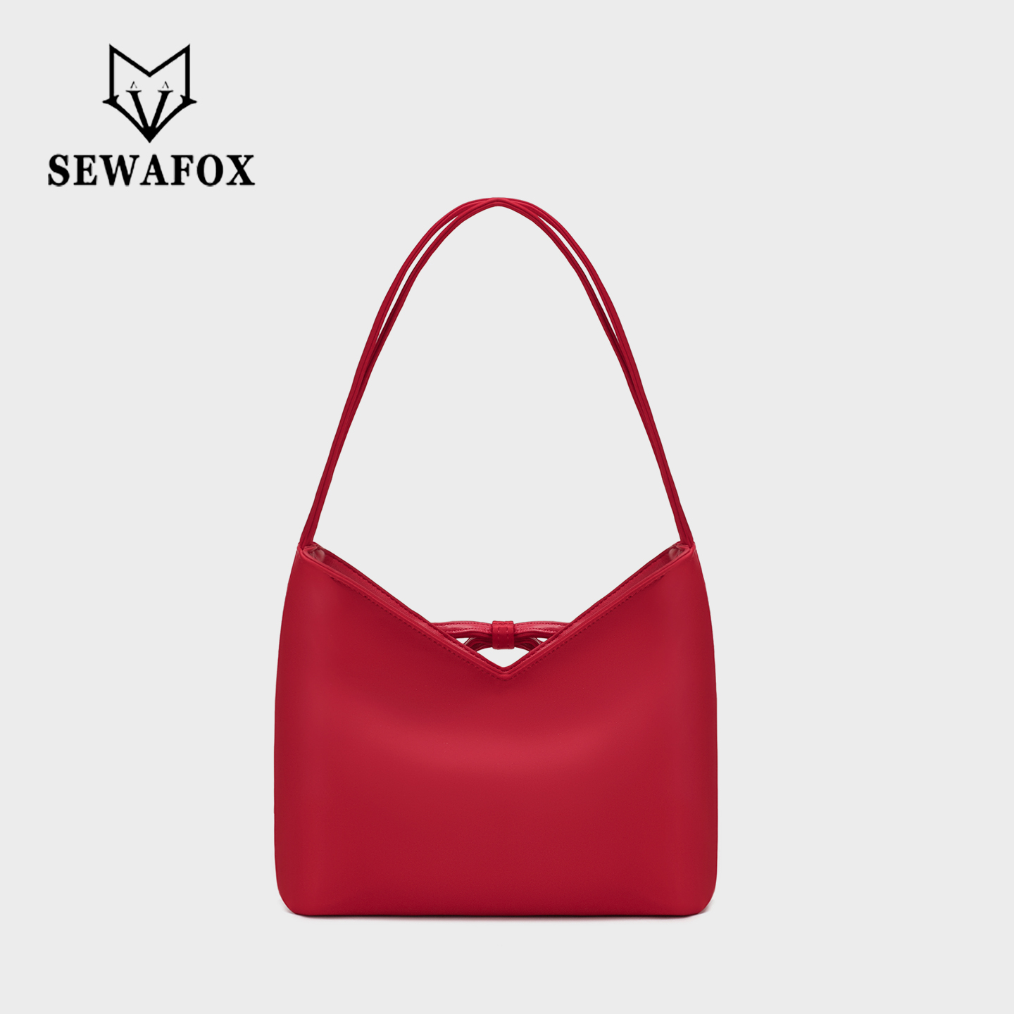 Sewafox Women's bag, casual and simple commuting one shoulder armpit bag, red handbag