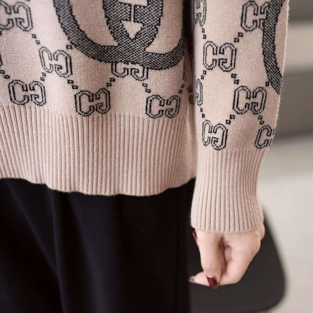 New Knitted Round Neck Wool Slimming Autumn Winter Versatile Loose Stylish Long Sleeve Sweater Base Shirt Women's Clothing