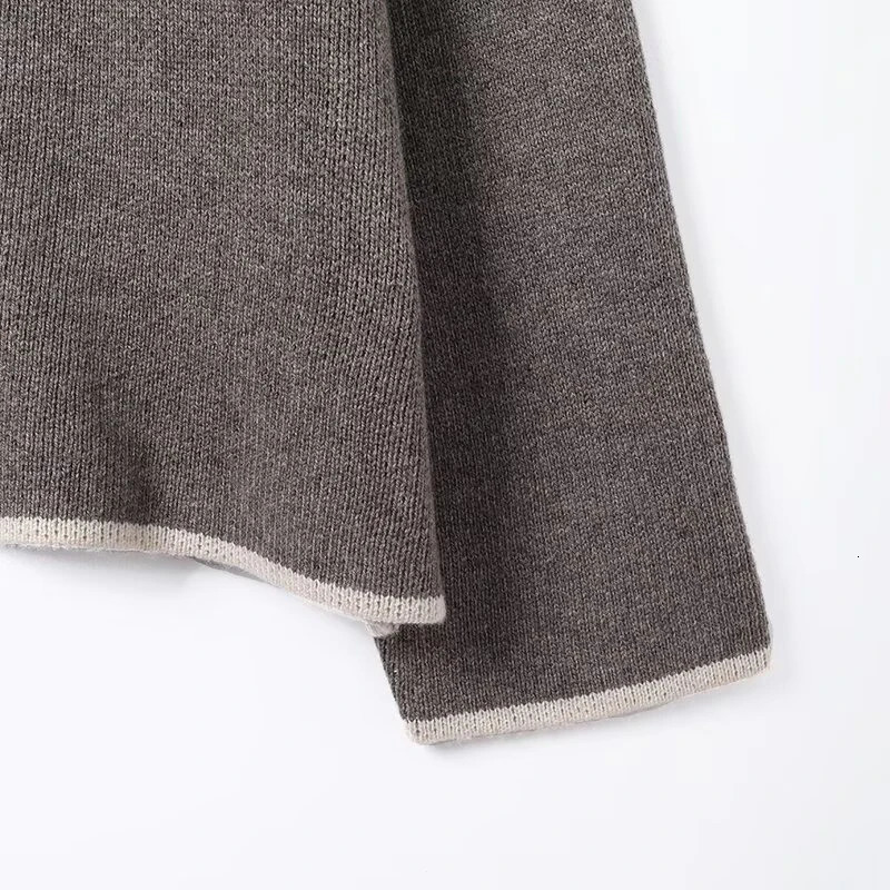 2025 autumn style slim and high-end socialite light semi high neck knitted sweater half skirt set for women 251219