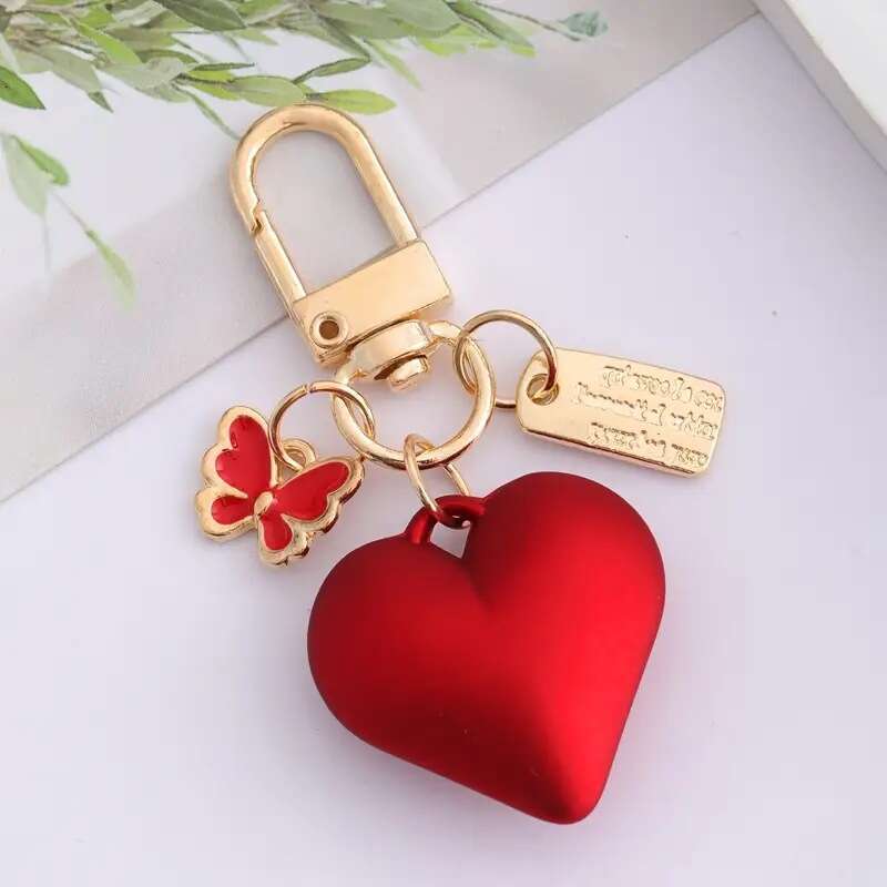 Heart-Shaped Keychain Keychain Designer Pendant Cute Bag Charm Bow Accessory