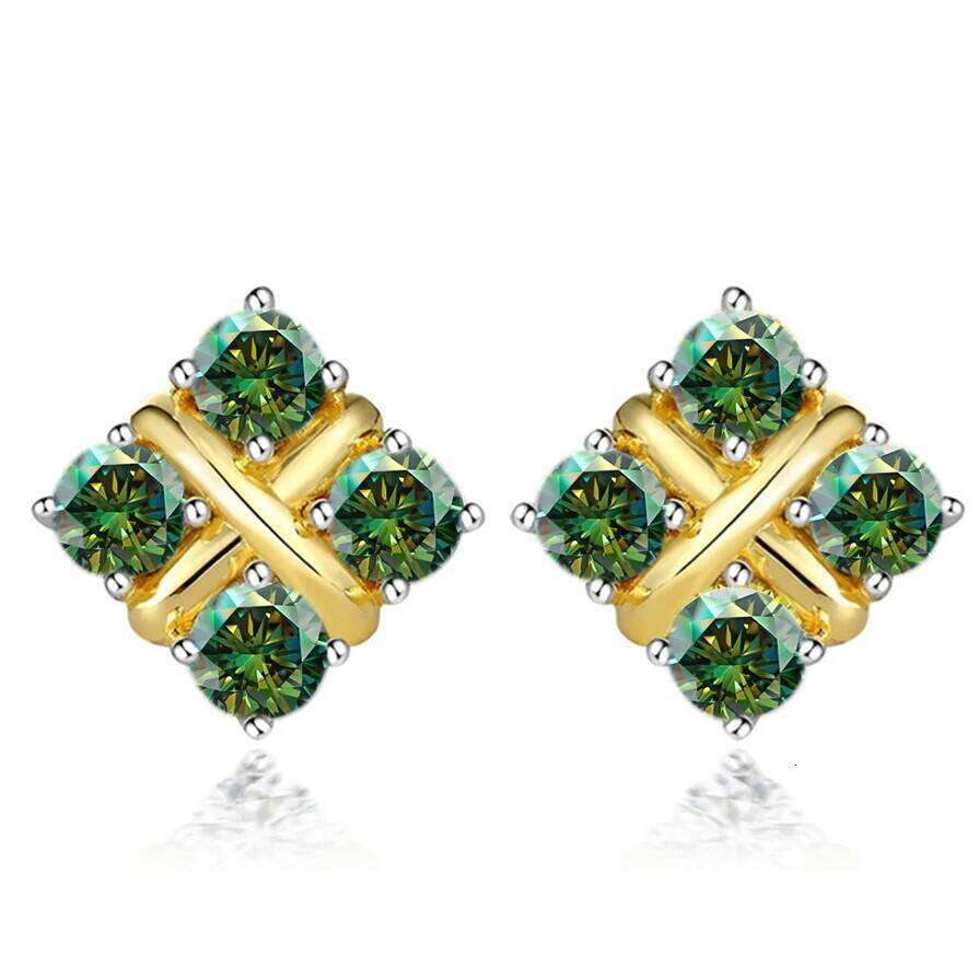 100% 925 Sterling Silver earrings Real 0.8 Carat D Color Moissanite Stud Earrings For Women Sparkling Party Gifts Fine Jewelry d91