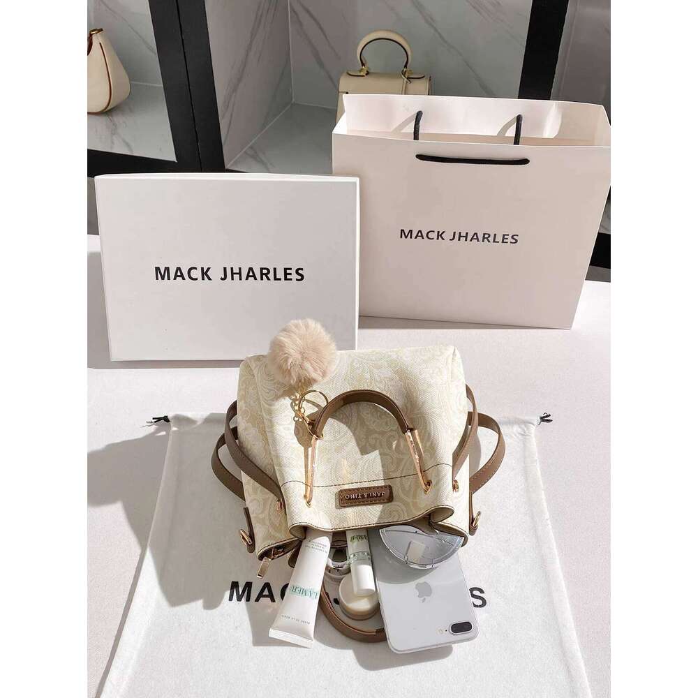 MACK JHARLES Chinese Style Color-Block Commuter Tote 2025 New Bucket Bag High-End Handbag