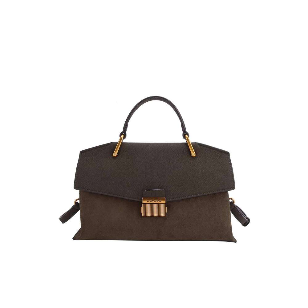 MACK JHARLES retro Matte Tote Bag for Women 2025 Autumn Winter New High-end Color-blocking Handbag