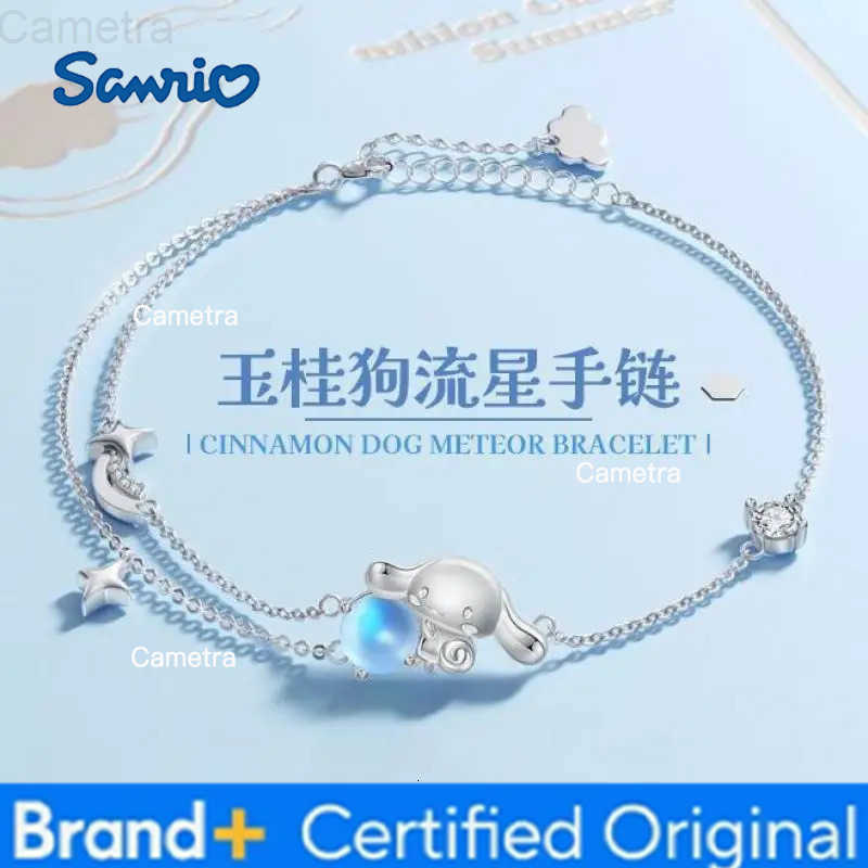 Sanrio Anime Kawaii Cinnamoroll Ins Fashion Silver Bracelet Female Sweet Cute Luxury Hand Decoration Y2k Girl Birthday Gifts H2512291